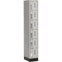 Concorde Heavy-Duty Lockers, 6 -tier, 12" x 18" x 76", Steel, Grey, Welded (Assembled) Advanced Consulting and Training Ltd.