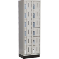 Concorde Heavy-Duty Lockers, 6 -tier, Bank of 2, 24" x 18" x 76", Steel, Grey, Welded (Assembled) Advanced Consulting and Training Ltd.