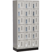 Concorde Heavy-Duty Lockers, 6 -tier, Bank of 3, 36" x 18" x 76", Steel, Grey, Welded (Assembled) Advanced Consulting and Training Ltd.