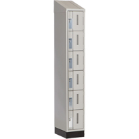 Concorde Heavy-Duty Lockers, 6 -tier, 12" x 18" x 82", Steel, Grey, Welded (Assembled) Advanced Consulting and Training Ltd.