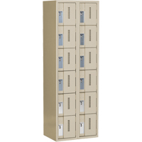 Concorde Heavy-Duty Lockers, 6 -tier, Bank of 2, 24" x 18" x 72", Steel, Beige, Welded (Assembled) Advanced Consulting and Training Ltd.