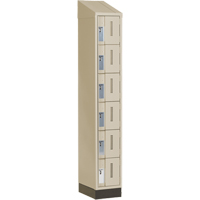 Concorde Heavy-Duty Lockers, 6 -tier, 12" x 18" x 82", Steel, Beige, Welded (Assembled) Advanced Consulting and Training Ltd.