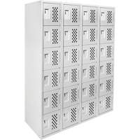 Clean Line Lockerettes, 6 -tier, Bank of 4, 18" x 72" x 12", Steel Advanced Consulting and Training Ltd.