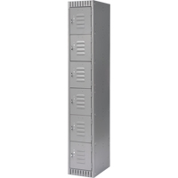 Lockers, 6 -tier, 12" x 18" x 72", Steel, Grey, Knocked Down Advanced Consulting and Training Ltd.