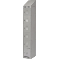 Lockers, 6 -tier, 12" x 18" x 82", Steel, Grey, Knocked Down Advanced Consulting and Training Ltd.