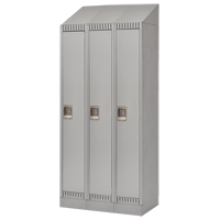 Lockers, Bank of 3, 36" x 18" x 86", Steel, Grey, Knocked Down Advanced Consulting and Training Ltd.