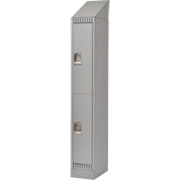 Lockers, 2 -tier, 12" x 18" x 86", Steel, Grey, Knocked Down Advanced Consulting and Training Ltd.