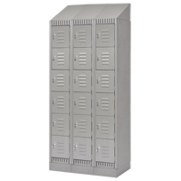 Lockers, 6 -tier, Bank of 3, 36" x 18" x 86", Steel, Grey, Knocked Down Advanced Consulting and Training Ltd.