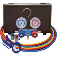 Jeu de manom&egrave;tres collecteurs pour automobile avec coupleurs manuels et robinet perce-canette lat&eacute;rale 3 en 1 Advanced Consulting and Training Ltd.