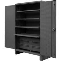 Armoire tr&egrave;s robuste avec tablettes coulissantes, Acier, 4 Tablettes, 78" h x 48" la x 24" P, Gris Advanced Consulting and Training Ltd.