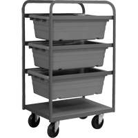 Mobile Tub Rack, Double-sided, 3 bins, 26" W x 18" D x 42" H Advanced Consulting and Training Ltd.