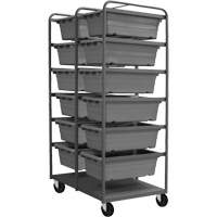 Mobile Tub Rack, Double-sided, 12 bins, 26" W x 36" D x 74" H Advanced Consulting and Training Ltd.
