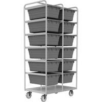 Mobile Tub Rack, Double-sided, 12 bins, 26" W x 36" D x 74" H Advanced Consulting and Training Ltd.