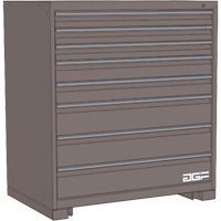 Armoire &agrave; tiroirs modulaire, 8 tiroirs, 36" la x 28" p x 40" h, Gris Advanced Consulting and Training Ltd.