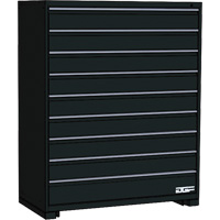 Modular Drawer Cabinet, 9 Drawers, 30" W x 28" D x 60" H, Black Advanced Consulting and Training Ltd.