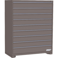 Armoire &agrave; tiroirs modulaire, 9 tiroirs, 24" la x 24" p x 60" h, Gris Advanced Consulting and Training Ltd.