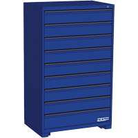 Armoire &agrave; tiroirs modulaire, 9 tiroirs, 36" la x 24" p x 60" h, Bleu Advanced Consulting and Training Ltd.