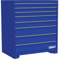 Armoire &agrave; tiroirs modulaire, 8 tiroirs, 24" la x 24" p x 40" h, Bleu Advanced Consulting and Training Ltd.