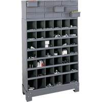 Unit&eacute; de stockage modulaire pour petites pi&egrave;ces, Acier, 18 tiroirs, 33-3/4" x 12-1/4" x 58-5/8", Gris Advanced Consulting and Training Ltd.