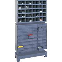 Unit&eacute; de stockage modulaire pour petites pi&egrave;ces, Acier, 48 tiroirs, 33-3/4" x 12-1/4" x 58-3/8", Gris Advanced Consulting and Training Ltd.
