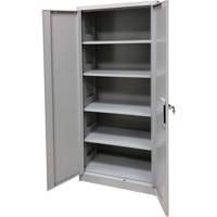 Armoire de rangement, Acier, 4 Tablettes, 66" h x 30" la x 15" P, Gris Advanced Consulting and Training Ltd.