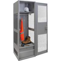 Gear Locker with Door, Steel, 24" W x 24" D x 72" H, Grey Advanced Consulting and Training Ltd.