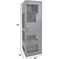 Gear Locker with Door, Steel, 24" W x 24" D x 72" H, Grey Advanced Consulting and Training Ltd.