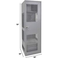 Gear Locker with Door, Steel, 24" W x 18" D x 72" H, Grey Advanced Consulting and Training Ltd.