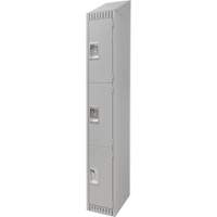 Lockers, 3 -tier, 12" x 18" x 82", Steel, Grey, Knocked Down Advanced Consulting and Training Ltd.