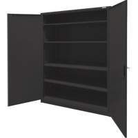 Armoire d'entreposage, Acier, 4 Tablettes, 78" h x 48" la x 24" P, Noir Advanced Consulting and Training Ltd.