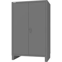 Armoire avec portes encastr&eacute;es en panneau perfor&eacute;, Acier, 4 Tablettes, 78" h x 48" la x 30" P, Gris Advanced Consulting and Training Ltd.