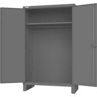 Armoire avec barre de suspension et portes encastr&eacute;es standards, Acier, 78" h x 48" la x 24" P, Gris Advanced Consulting and Training Ltd.
