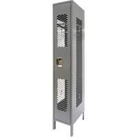 Vented Lockers, 12" x 18" x 78", Steel, Grey, Knocked Down, Perforated Advanced Consulting and Training Ltd.