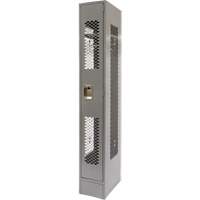 Vented Lockers, 12" x 18" x 78", Steel, Grey, Knocked Down, Perforated Advanced Consulting and Training Ltd.