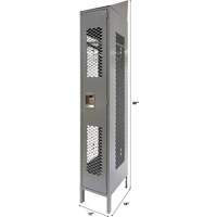 Vented Lockers, 12" x 18" x 88", Steel, Grey, Knocked Down, Perforated Advanced Consulting and Training Ltd.