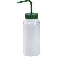 Wide-Mouth Polyethylene Wash Bottle with Green Polypropylene Cap Advanced Consulting and Training Ltd.