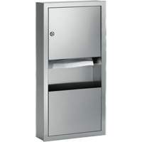 Combination Towel Dispenser with Waste Receptacle, Manual, 14" W x 4" D x 28" H Advanced Consulting and Training Ltd.