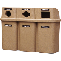 Recycling Containers Bullseye, Curbside, Plastic, 3 x 22 US Gal. Advanced Consulting and Training Ltd.