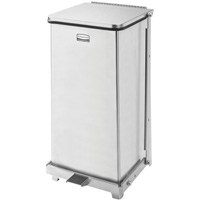 Corbeille &agrave; p&eacute;dale carr&eacute;e avec doublure Defenders, Acier inoxydable, Capacit&eacute; 6,5 gal. US Advanced Consulting and Training Ltd.