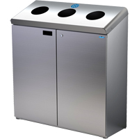 Floor Standing Recycling Station, Bulk, Stainless Steel, 42 gal. Advanced Consulting and Training Ltd.