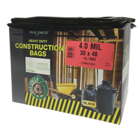 Contractor Liners, Strong, 30" W x 48" L, 4 mils, Black, 124.91 L (33 Gal.) Capacity Advanced Consulting and Training Ltd.