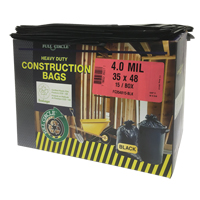 Contractor Liners, Strong, 35" W x 48" L, 4 mils, Black, 166.55 L (44 Gal.) Capacity Advanced Consulting and Training Ltd.
