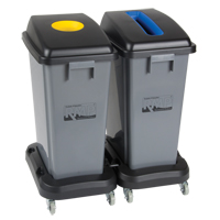 Socle roulant pour contenant &agrave; d&eacute;chets & &agrave; recyclage, Polypropyl&egrave;ne, Noir, Convient aux contenants  Advanced Consulting and Training Ltd.