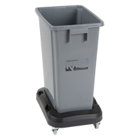 Socle roulant pour contenant &agrave; d&eacute;chets & &agrave; recyclage, Polypropyl&egrave;ne, Noir, Convient aux contenants  Advanced Consulting and Training Ltd.