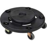 Waste Container Dolly, Polypropylene, Black, Fits: 24" Dia. Advanced Consulting and Training Ltd.