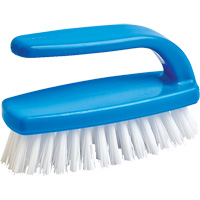 Brosse pour le nettoyage des ongles, 4" l, Soies Synth&eacute;tique, Bleu/Blanc Advanced Consulting and Training Ltd.