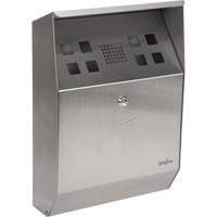 Smoking Receptacle, Wall-Mount, Stainless Steel, 1.6 Litres Capacity, 13-4/5" Height Advanced Consulting and Training Ltd.
