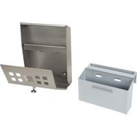 Smoking Receptacle, Wall-Mount, Stainless Steel, 1.6 Litres Capacity, 13-4/5" Height Advanced Consulting and Training Ltd.