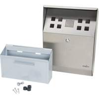 Smoking Receptacle, Wall-Mount, Stainless Steel, 1.6 Litres Capacity, 13-4/5" Height Advanced Consulting and Training Ltd.