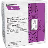 Pro Select&reg; 1/8 Fold Dinner Napkin, 2 Ply, 15" x 16" Advanced Consulting and Training Ltd.